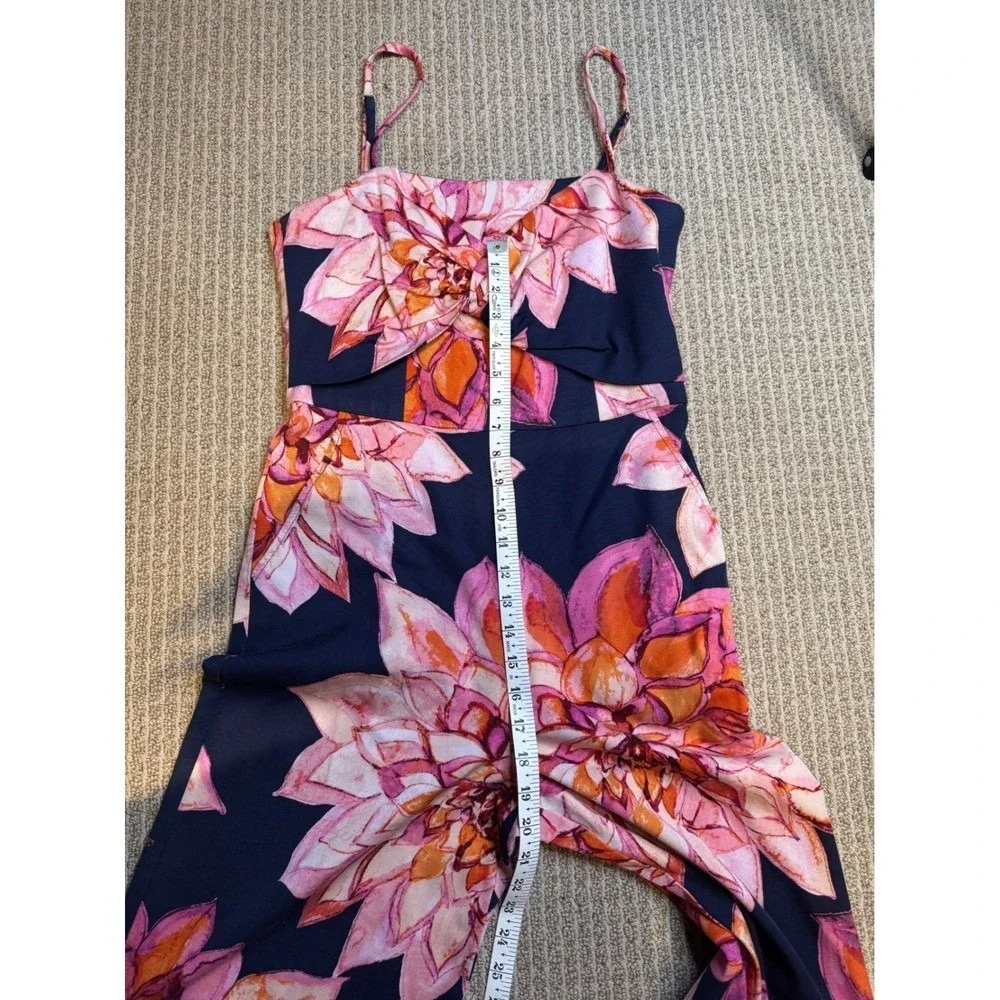 Trina Turk Women's Floral Print Sleeveless‎ Wide Leg Jumpsuit Size 6